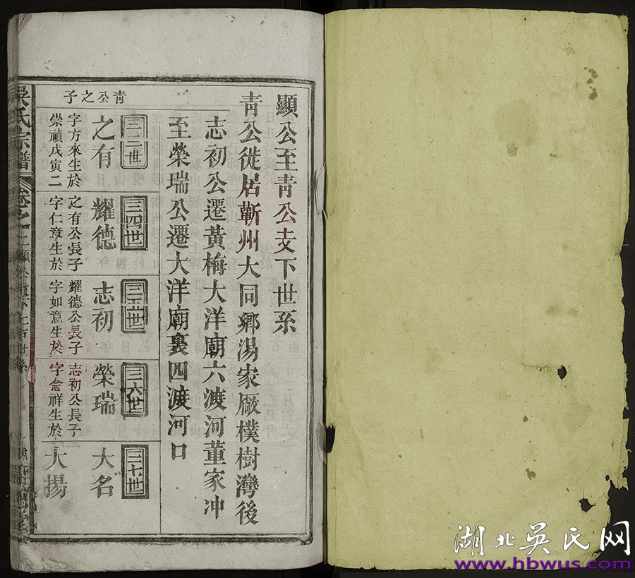 光緒蘄春青公支《吳氏宗譜》 光緒蘄春青公支《吳氏宗譜》